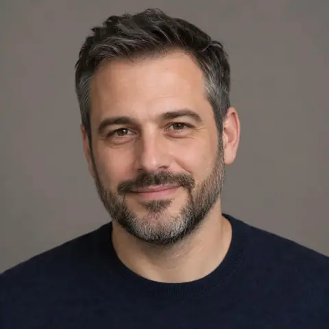 AI-generated portrait of a fictional adult man